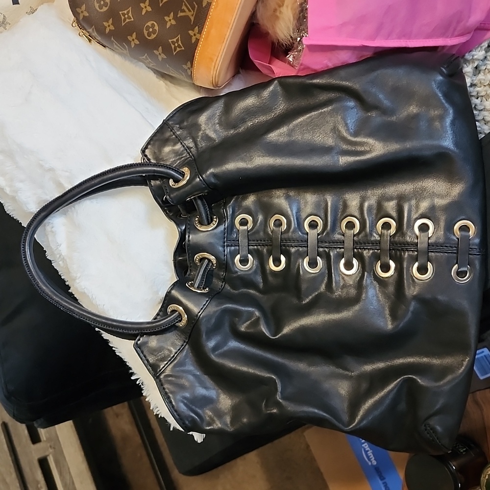 Michael Kors Black Lace/Rivet Bag